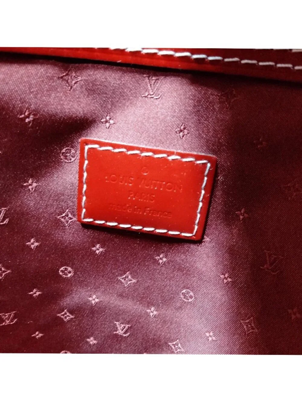 Authentic Louis Vuitton Suhali Le Fabuleux PM Red Leather Tote Shoulder Bag